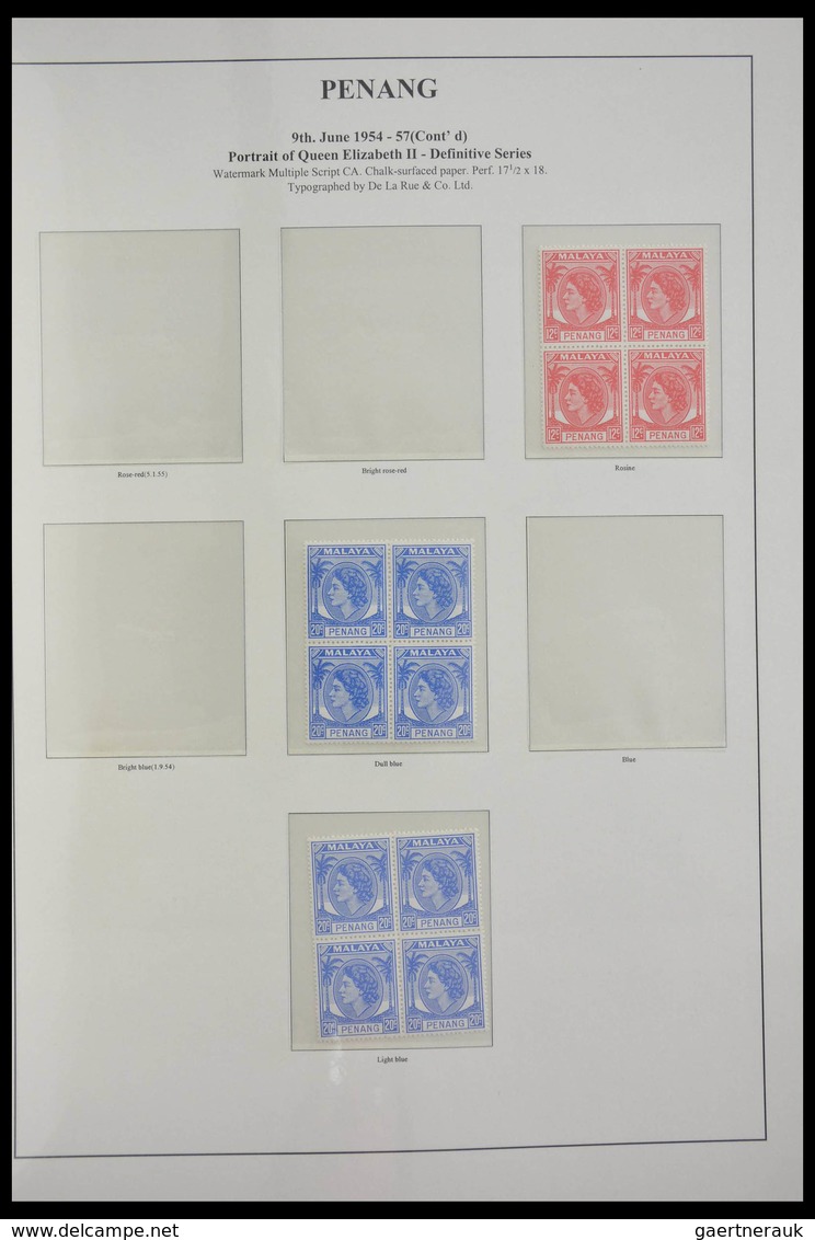 Malaiische Staaten - Penang: 1948-1986: Specialised collection Malaysia Penang 1948-1986 with MNH, m