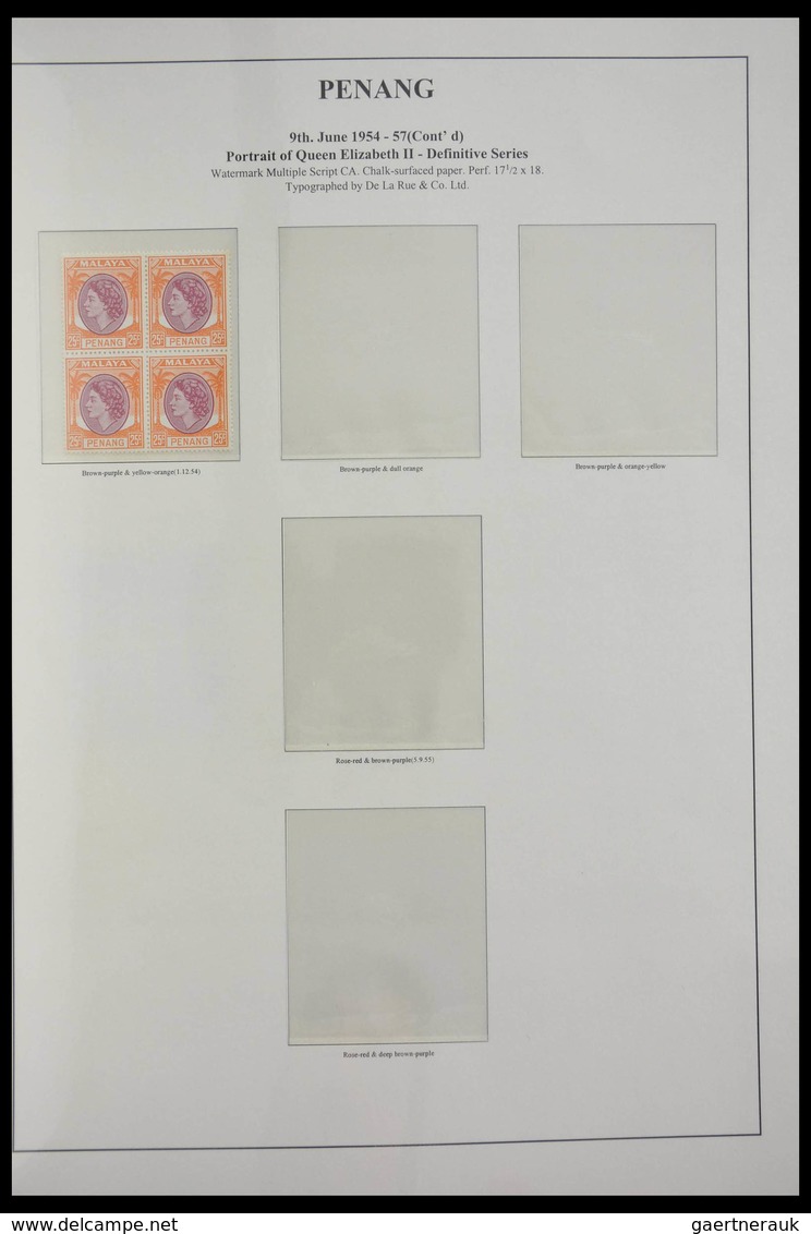 Malaiische Staaten - Penang: 1948-1986: Specialised collection Malaysia Penang 1948-1986 with MNH, m