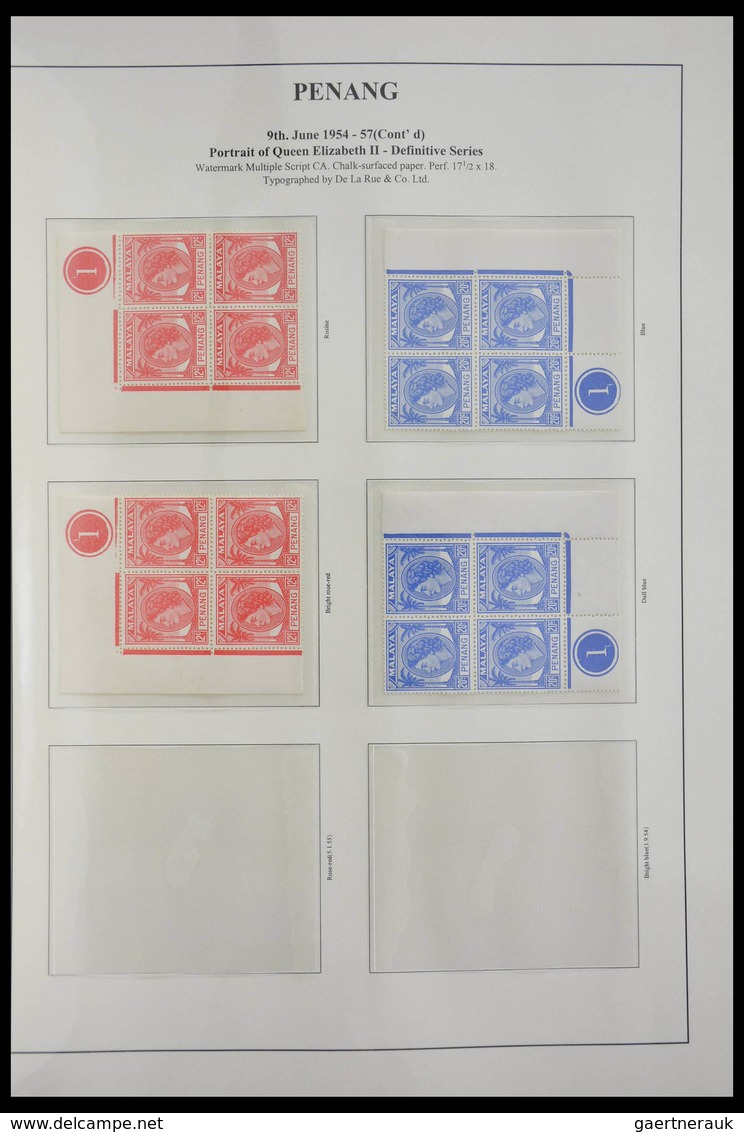 Malaiische Staaten - Penang: 1948-1986: Specialised collection Malaysia Penang 1948-1986 with MNH, m