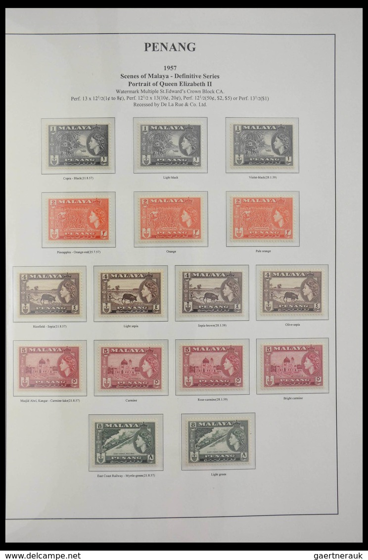 Malaiische Staaten - Penang: 1948-1986: Specialised collection Malaysia Penang 1948-1986 with MNH, m