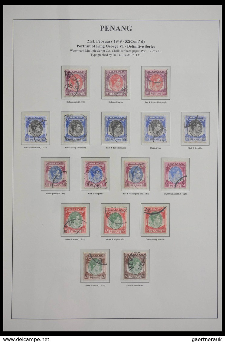 Malaiische Staaten - Penang: 1948-1986: Specialised collection Malaysia Penang 1948-1986 with MNH, m