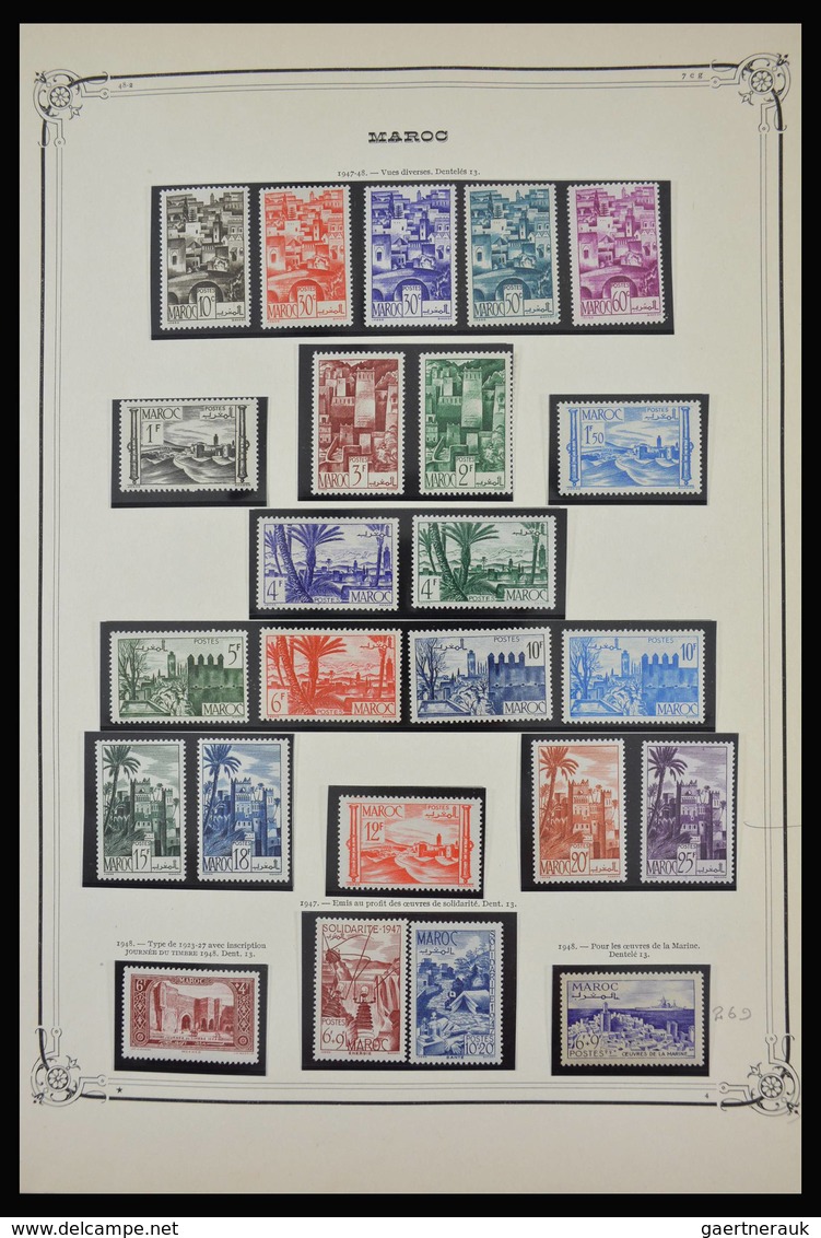 Marokko: 1891-1984: Very well filled, partly double, mostly MNH and mint hinged collection Morocco 1