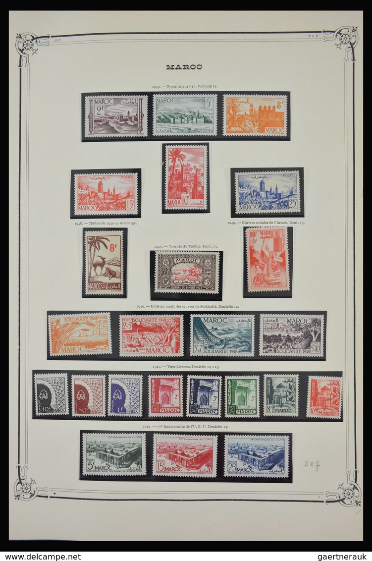 Marokko: 1891-1984: Very well filled, partly double, mostly MNH and mint hinged collection Morocco 1