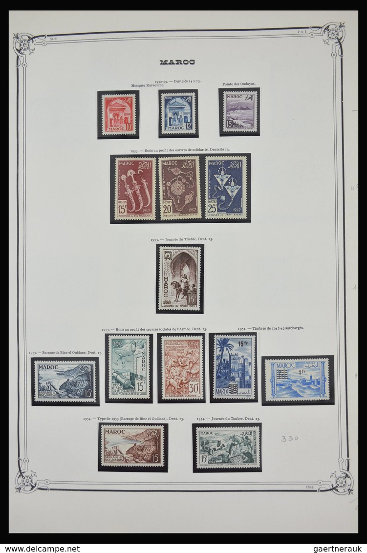 Marokko: 1891-1984: Very well filled, partly double, mostly MNH and mint hinged collection Morocco 1