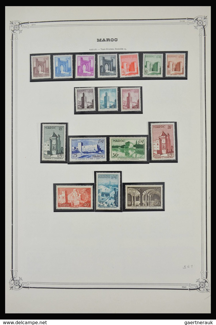 Marokko: 1891-1984: Very well filled, partly double, mostly MNH and mint hinged collection Morocco 1