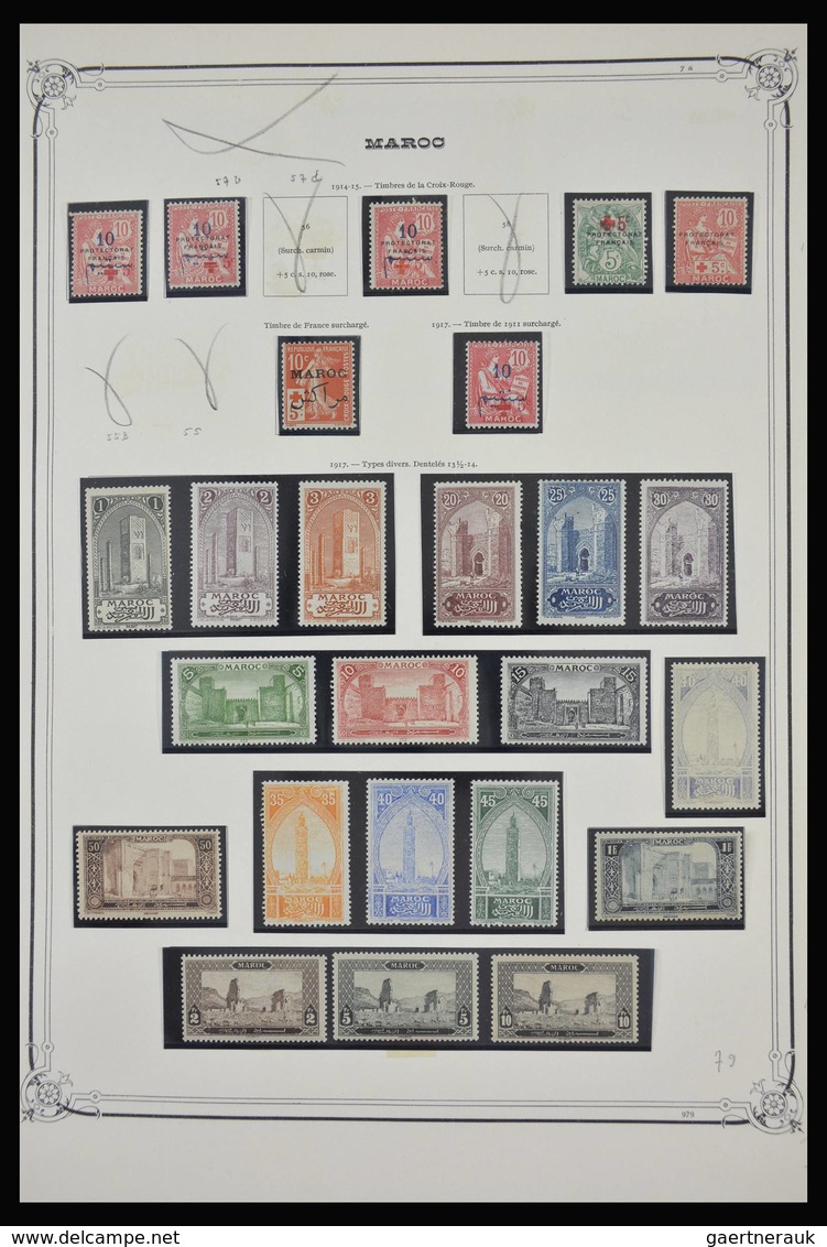 Marokko: 1891-1984: Very well filled, partly double, mostly MNH and mint hinged collection Morocco 1