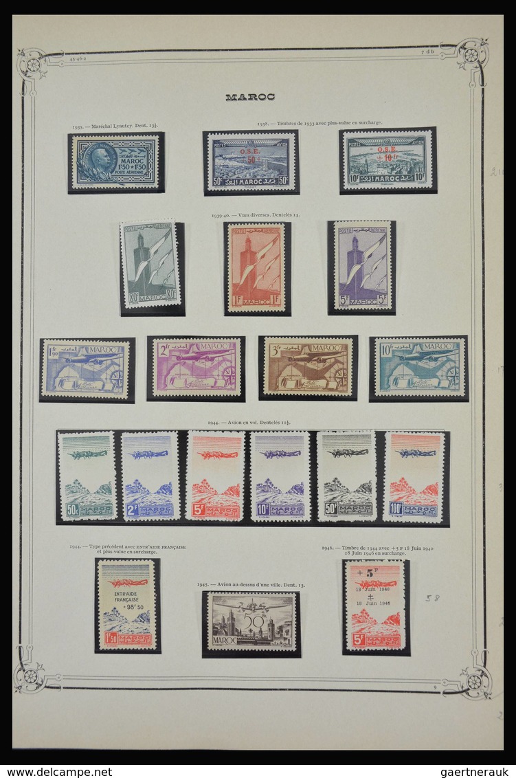 Marokko: 1891-1984: Very well filled, partly double, mostly MNH and mint hinged collection Morocco 1