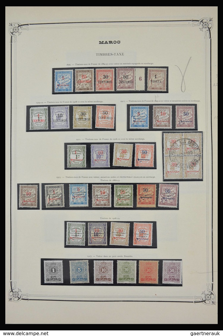 Marokko: 1891-1984: Very well filled, partly double, mostly MNH and mint hinged collection Morocco 1