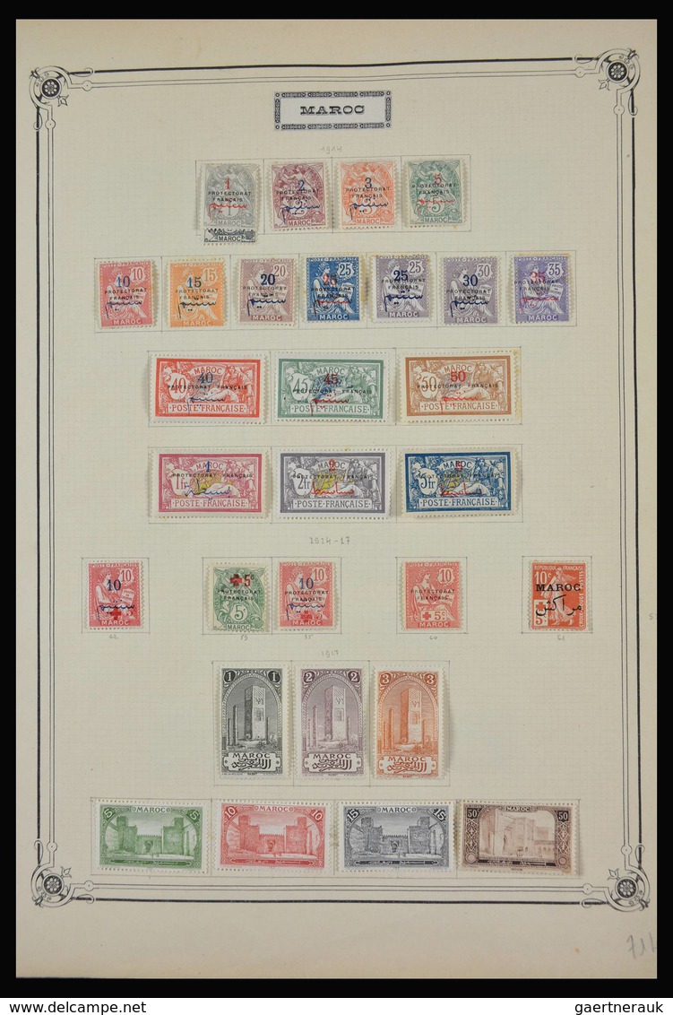 Marokko: 1891-1984: Very well filled, partly double, mostly MNH and mint hinged collection Morocco 1