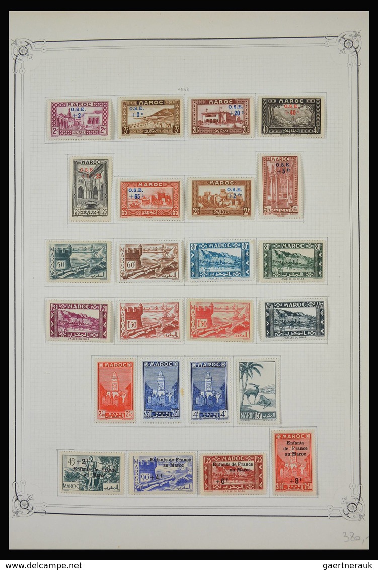 Marokko: 1891-1984: Very well filled, partly double, mostly MNH and mint hinged collection Morocco 1