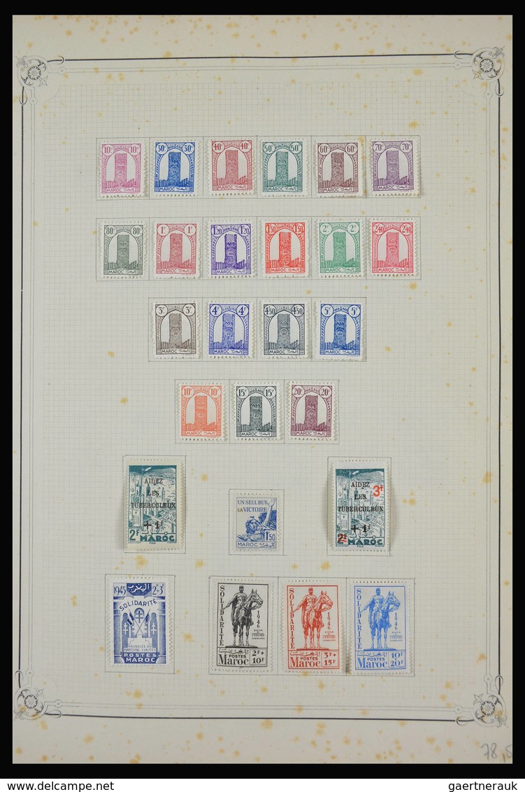 Marokko: 1891-1984: Very well filled, partly double, mostly MNH and mint hinged collection Morocco 1