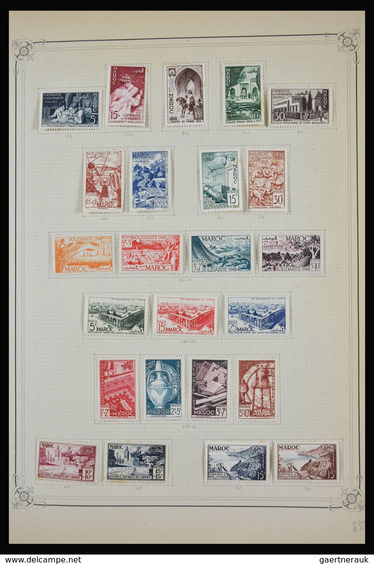 Marokko: 1891-1984: Very well filled, partly double, mostly MNH and mint hinged collection Morocco 1