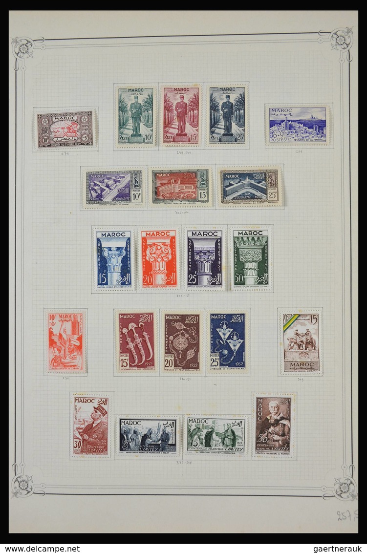 Marokko: 1891-1984: Very well filled, partly double, mostly MNH and mint hinged collection Morocco 1