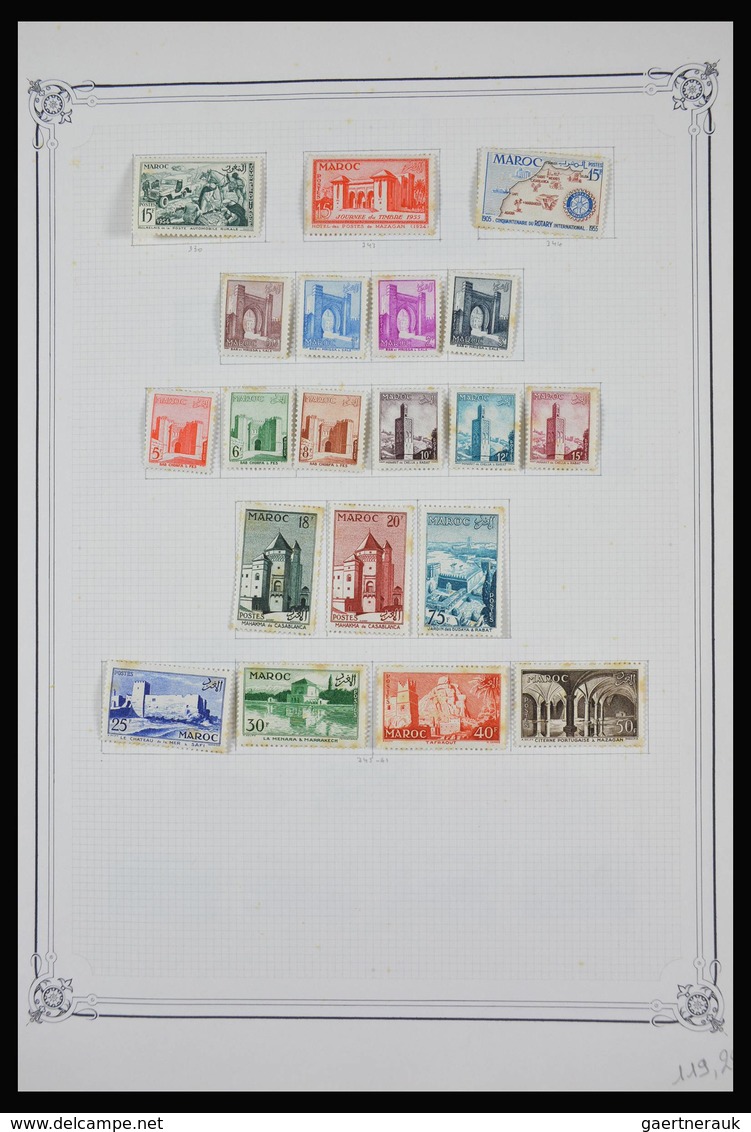 Marokko: 1891-1984: Very well filled, partly double, mostly MNH and mint hinged collection Morocco 1