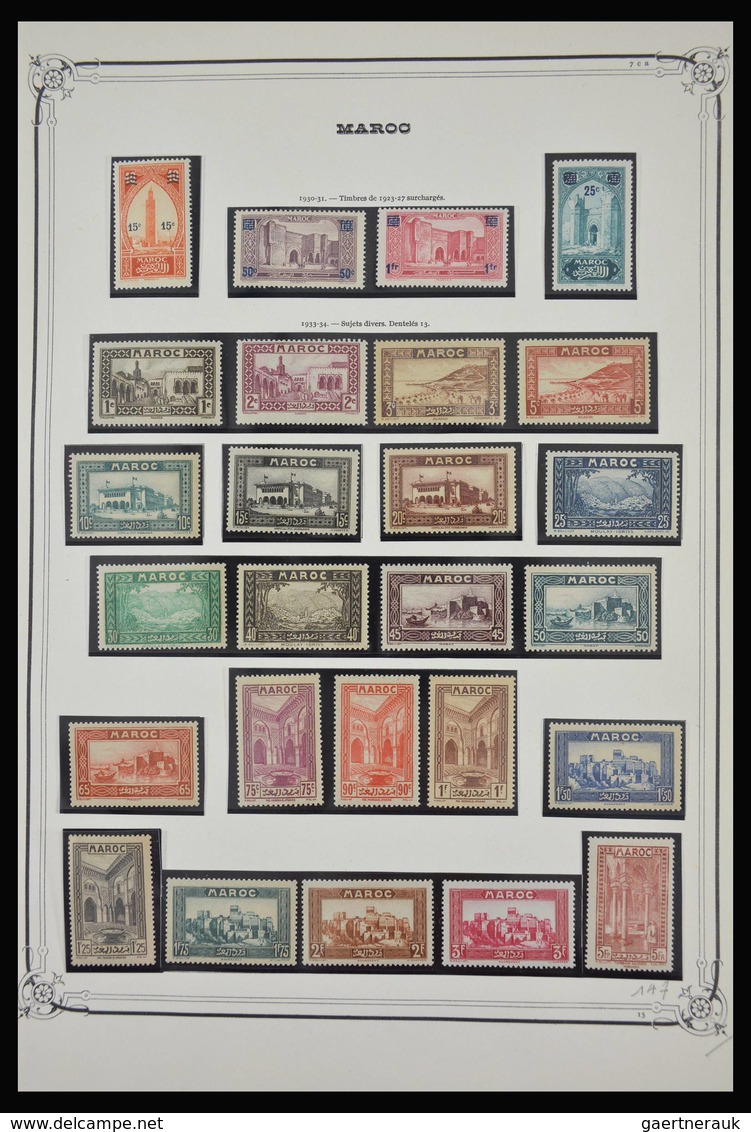 Marokko: 1891-1984: Very well filled, partly double, mostly MNH and mint hinged collection Morocco 1