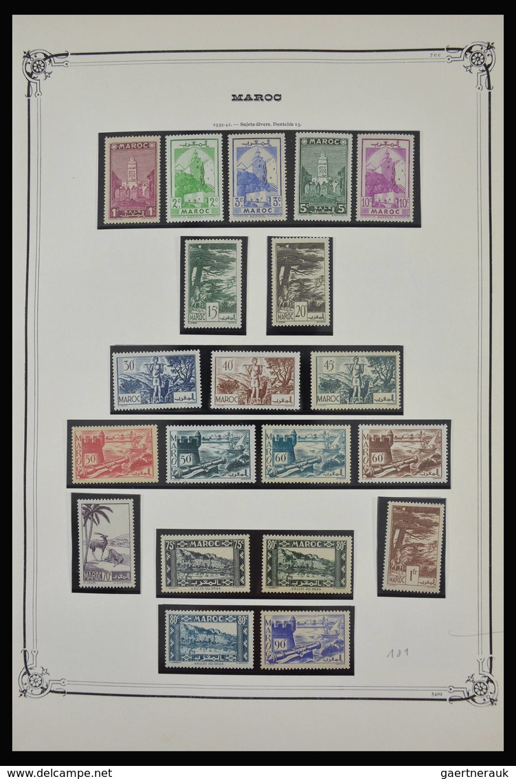 Marokko: 1891-1984: Very well filled, partly double, mostly MNH and mint hinged collection Morocco 1