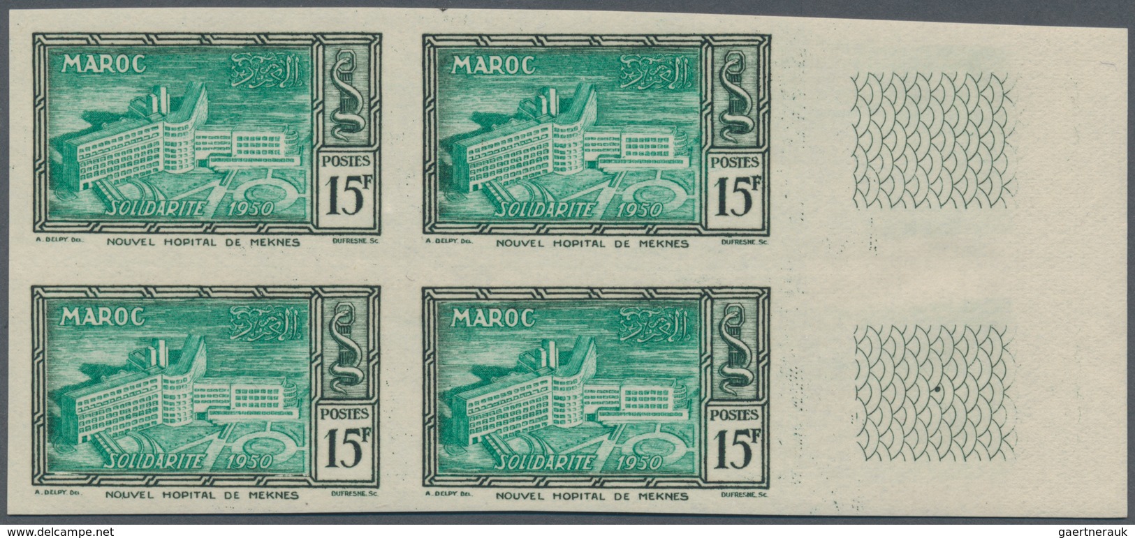 Marokko: 1923/1952, Mint Assortment Of 35 IMPERFORATE Stamps Resp. IMPERFORATE COLOUR PROOFS. - Ungebraucht