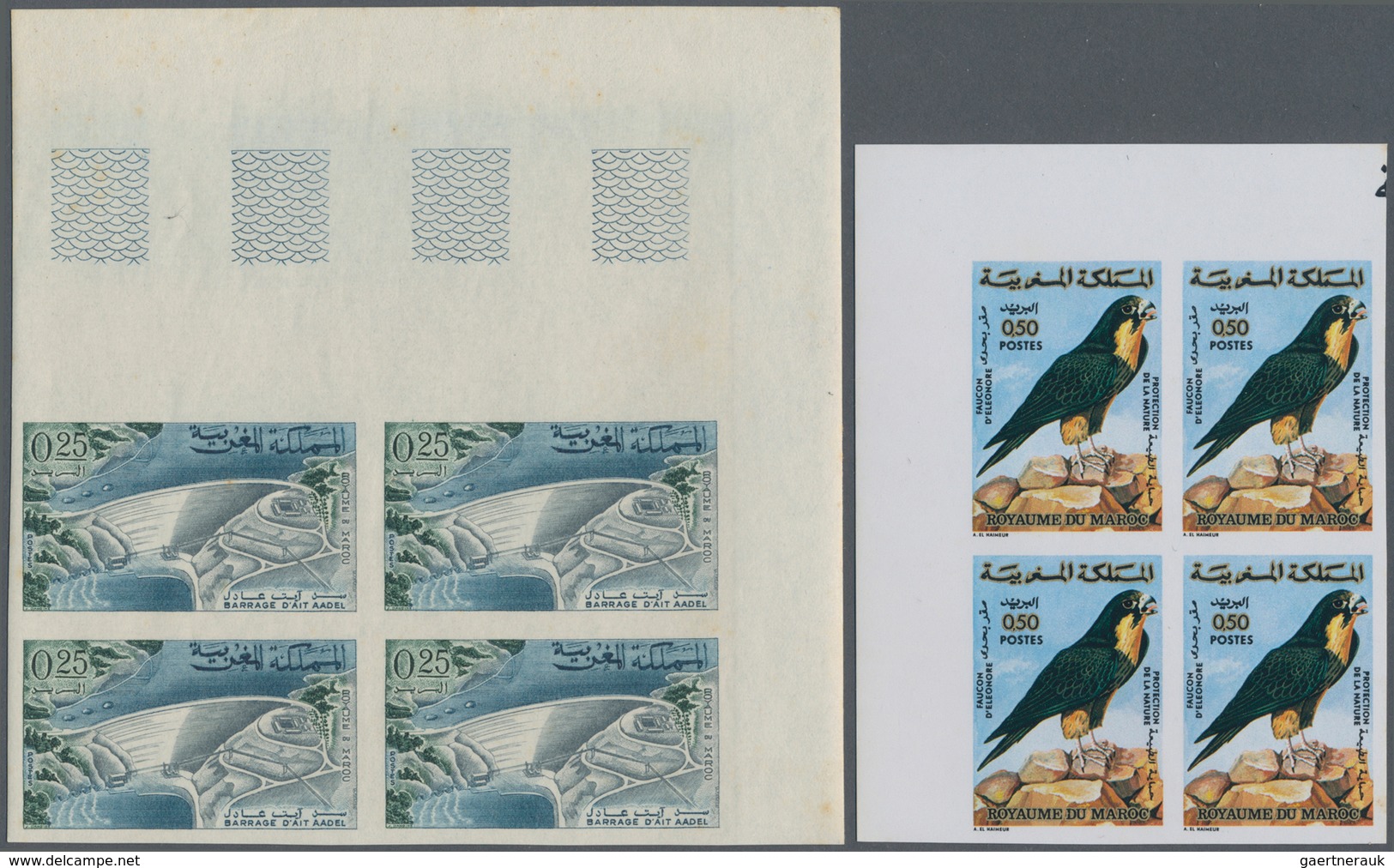 Marokko: 1966/1990, U/m Collection Of Apprx. 140 IMPERFORATE Blocks Of Four Incl. Nice Thematic Issu - Ungebraucht