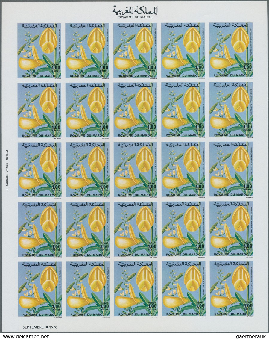 Marokko: 1973/1977, U/m Accumulation Of Apprx. 740 IMPERFORATE Stamps, All Of Them Within Units Incl - Ungebraucht