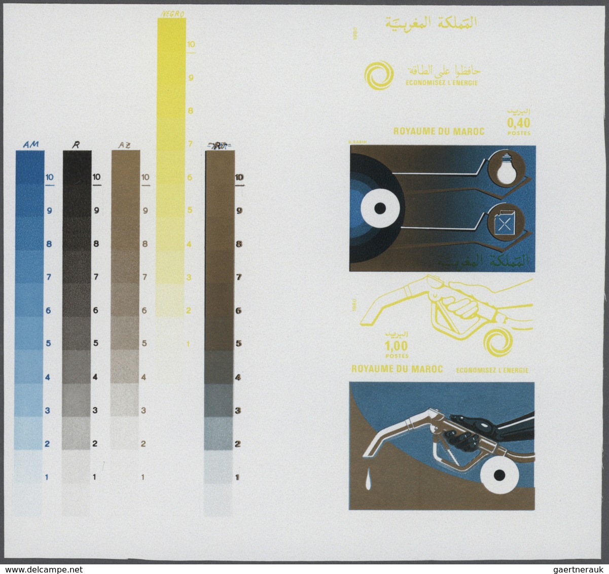 Marokko: 1973-1992: Large assortment from the printers archives of artworks/drawings + overlays (uni