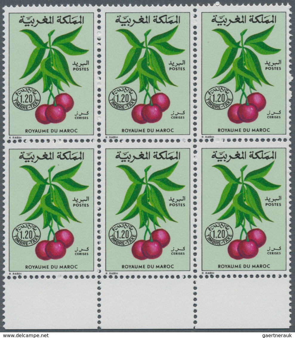 Marokko - Portomarken: 1984, Postage Due 1.20dh. ‚Cherries‘ In A Lot With About 880 Stamps Mostly In - Postage Due