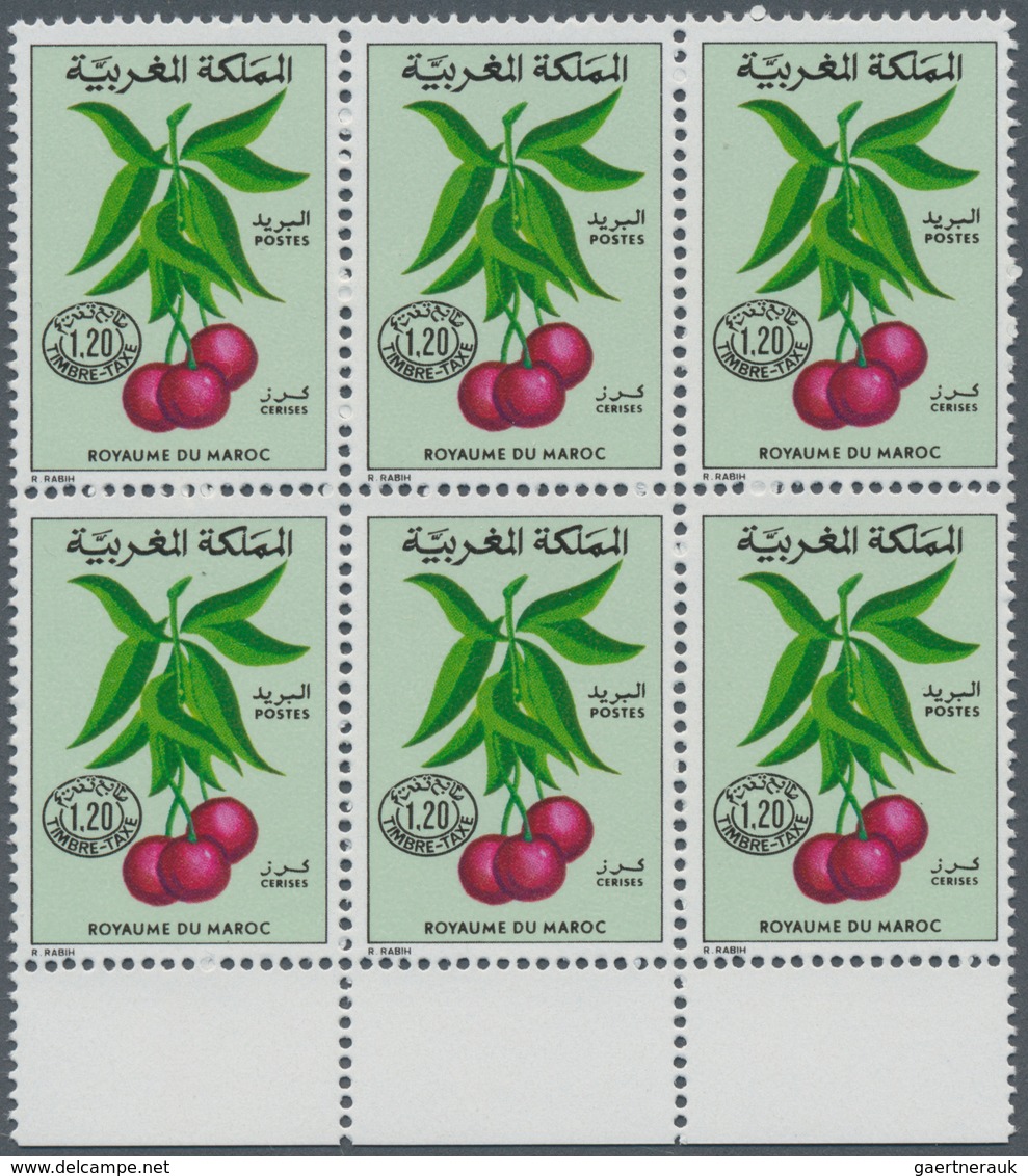 Marokko - Portomarken: 1984, Postage Due 1.20dh. ‚Cherries‘ In A Lot With About 880 Stamps Mostly In - Portomarken