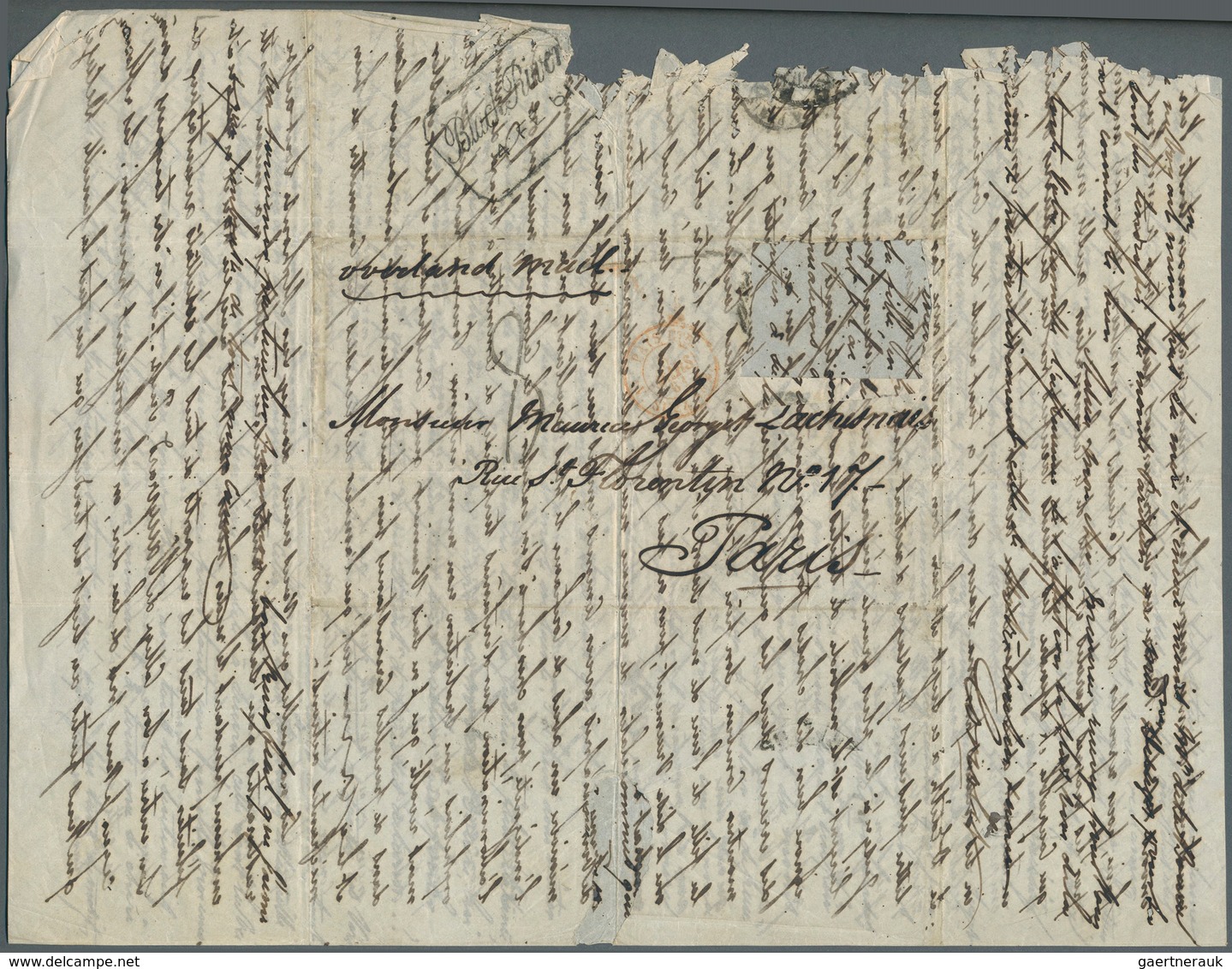 Mauritius: 1844/57 (ca.) A scarce correspondance with ca. 32 stampless entire letters from a sender,