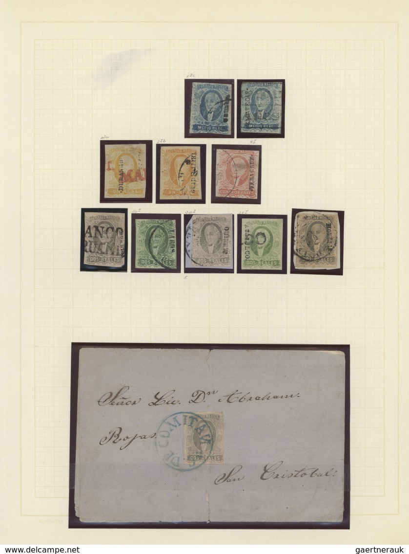 Mexiko: 1856/1900 (ca.), Used And Mint Collection On Album Pages, Comprising A Nice Range Of Hidalgo - Mexiko