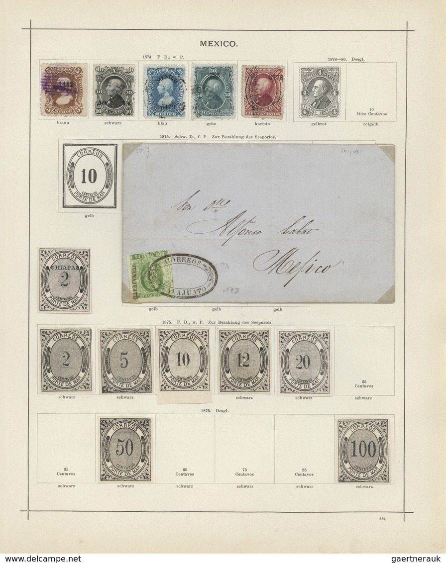 Mexiko: 1856-1889, Prachtsammlung Beginnend Mit Einem Kab.Brief Mit Vier Exemplaren Der Mi.Nr. 1, Sc - Mexiko