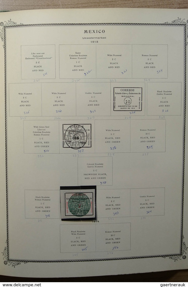 Mexiko: 1856-1984. Well filled, MNH, mint hinged and used collection Mexico 1856-1984 in Scott album