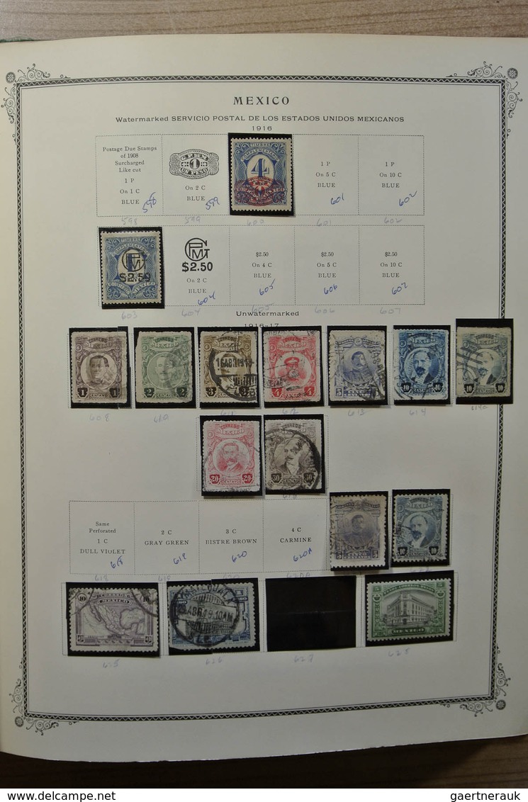 Mexiko: 1856-1984. Well filled, MNH, mint hinged and used collection Mexico 1856-1984 in Scott album