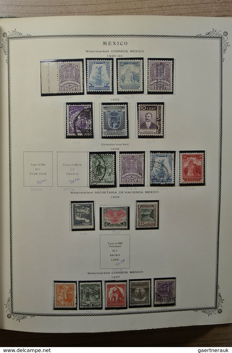 Mexiko: 1856-1984. Well filled, MNH, mint hinged and used collection Mexico 1856-1984 in Scott album