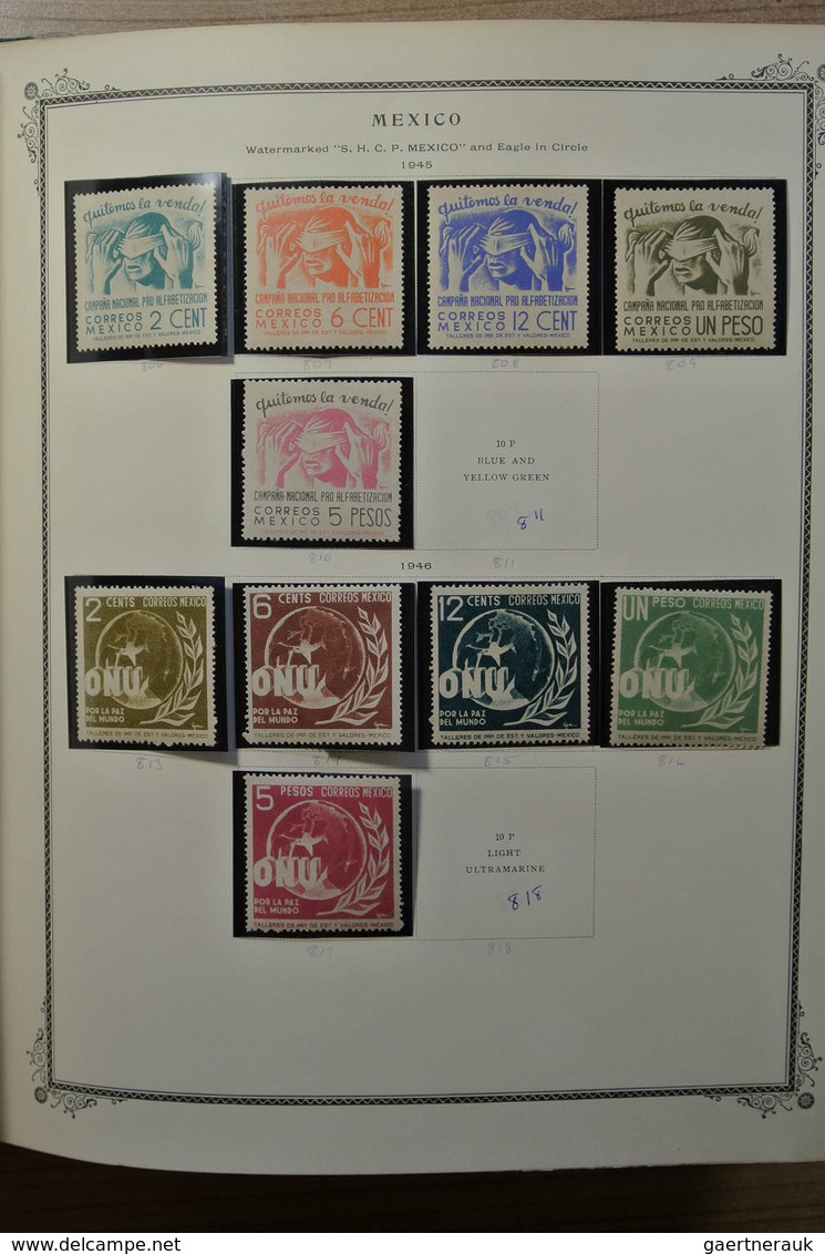 Mexiko: 1856-1984. Well filled, MNH, mint hinged and used collection Mexico 1856-1984 in Scott album