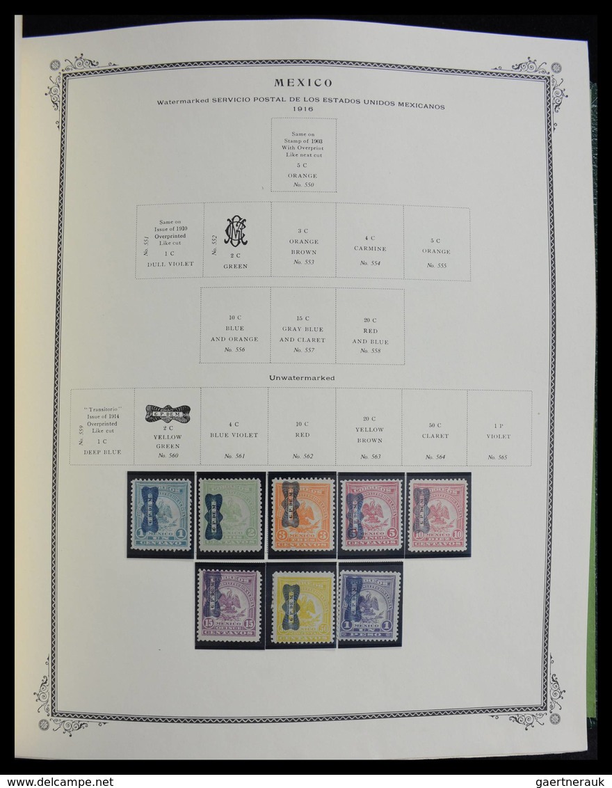 Mexiko: 1863-1987: Nicely filled, MNH, mint hinged and used, double collection Mexico 1863-1987 in 2