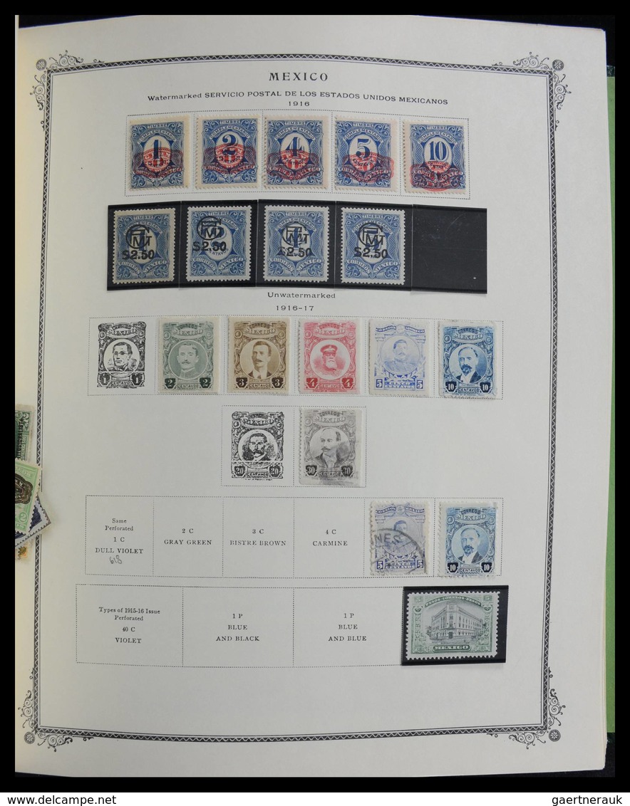 Mexiko: 1863-1987: Nicely filled, MNH, mint hinged and used, double collection Mexico 1863-1987 in 2