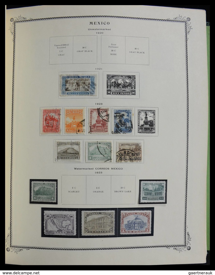 Mexiko: 1863-1987: Nicely filled, MNH, mint hinged and used, double collection Mexico 1863-1987 in 2