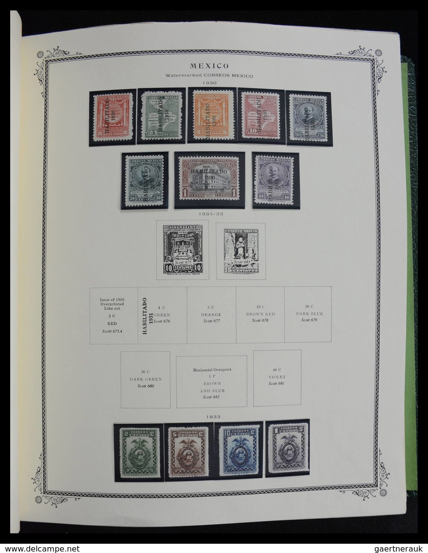 Mexiko: 1863-1987: Nicely filled, MNH, mint hinged and used, double collection Mexico 1863-1987 in 2