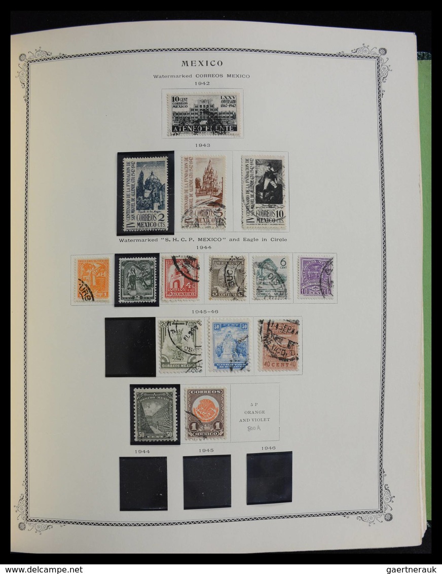 Mexiko: 1863-1987: Nicely filled, MNH, mint hinged and used, double collection Mexico 1863-1987 in 2