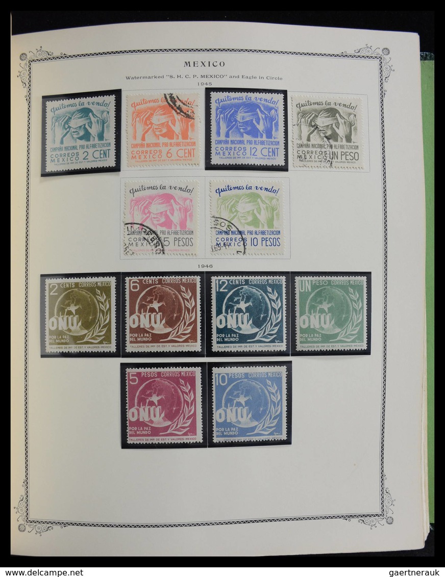 Mexiko: 1863-1987: Nicely filled, MNH, mint hinged and used, double collection Mexico 1863-1987 in 2