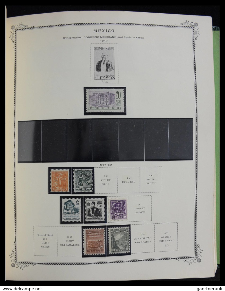 Mexiko: 1863-1987: Nicely filled, MNH, mint hinged and used, double collection Mexico 1863-1987 in 2