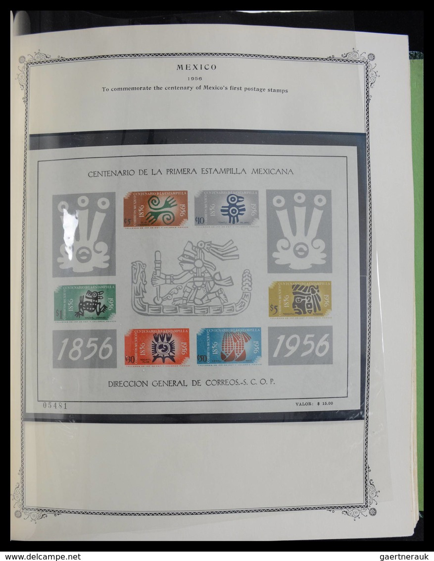 Mexiko: 1863-1987: Nicely filled, MNH, mint hinged and used, double collection Mexico 1863-1987 in 2