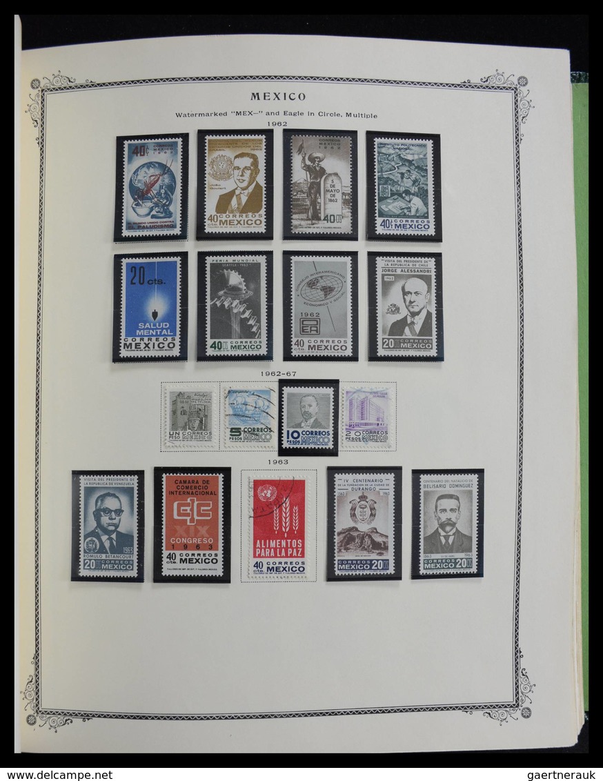 Mexiko: 1863-1987: Nicely filled, MNH, mint hinged and used, double collection Mexico 1863-1987 in 2