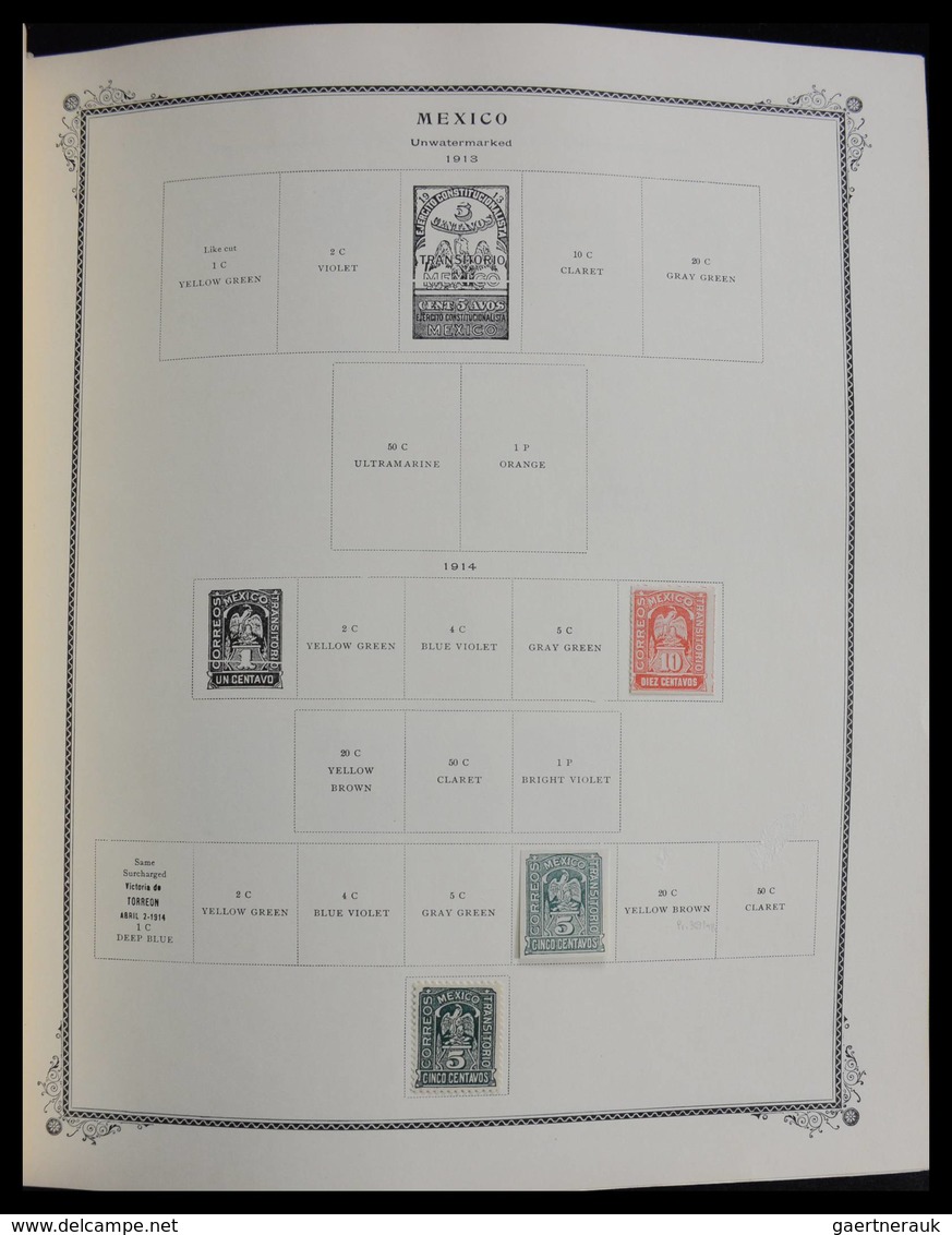 Mexiko: 1863-1987: Nicely filled, MNH, mint hinged and used, double collection Mexico 1863-1987 in 2