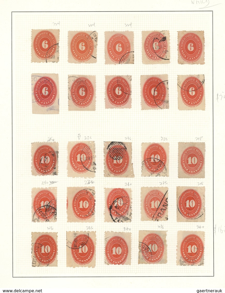 Mexiko: 1884/1894, Medaillons And Large Numerals, Comprehensive Accumulation With Wealth Of Cancels, - Mexiko