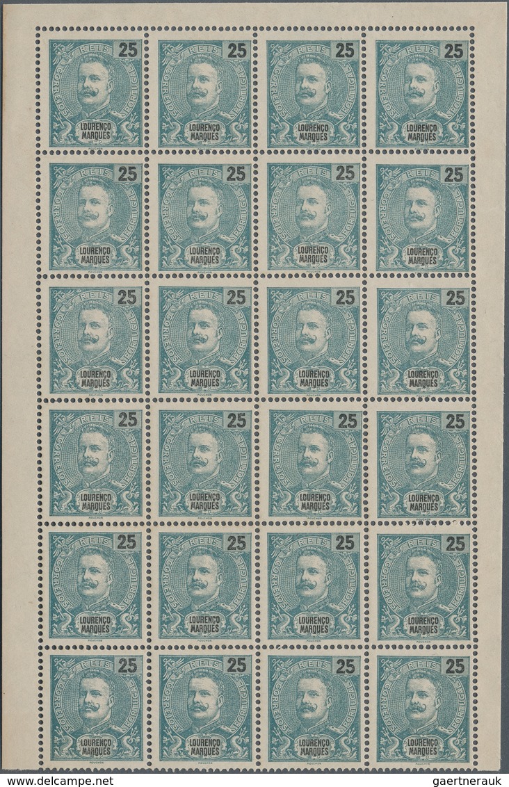 Mocambique - Provinzausgaben: Lourenco Marques: 1898, King Carlos I. 25r. Blue-green/black Perf. 13½ - Lourenco Marques