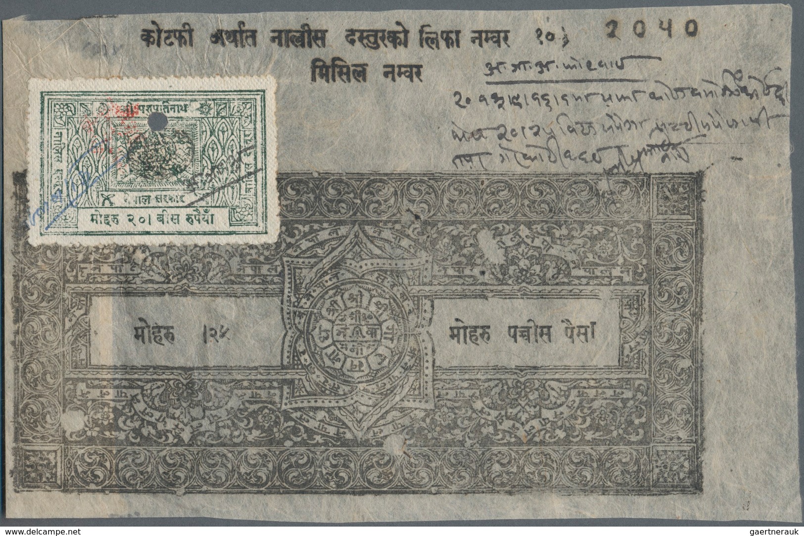 Nepal: 1903/80 (ca.), About 144 Covers (inc. Official Franks)/stationery/fiscal Documents/stampless, - Nepal