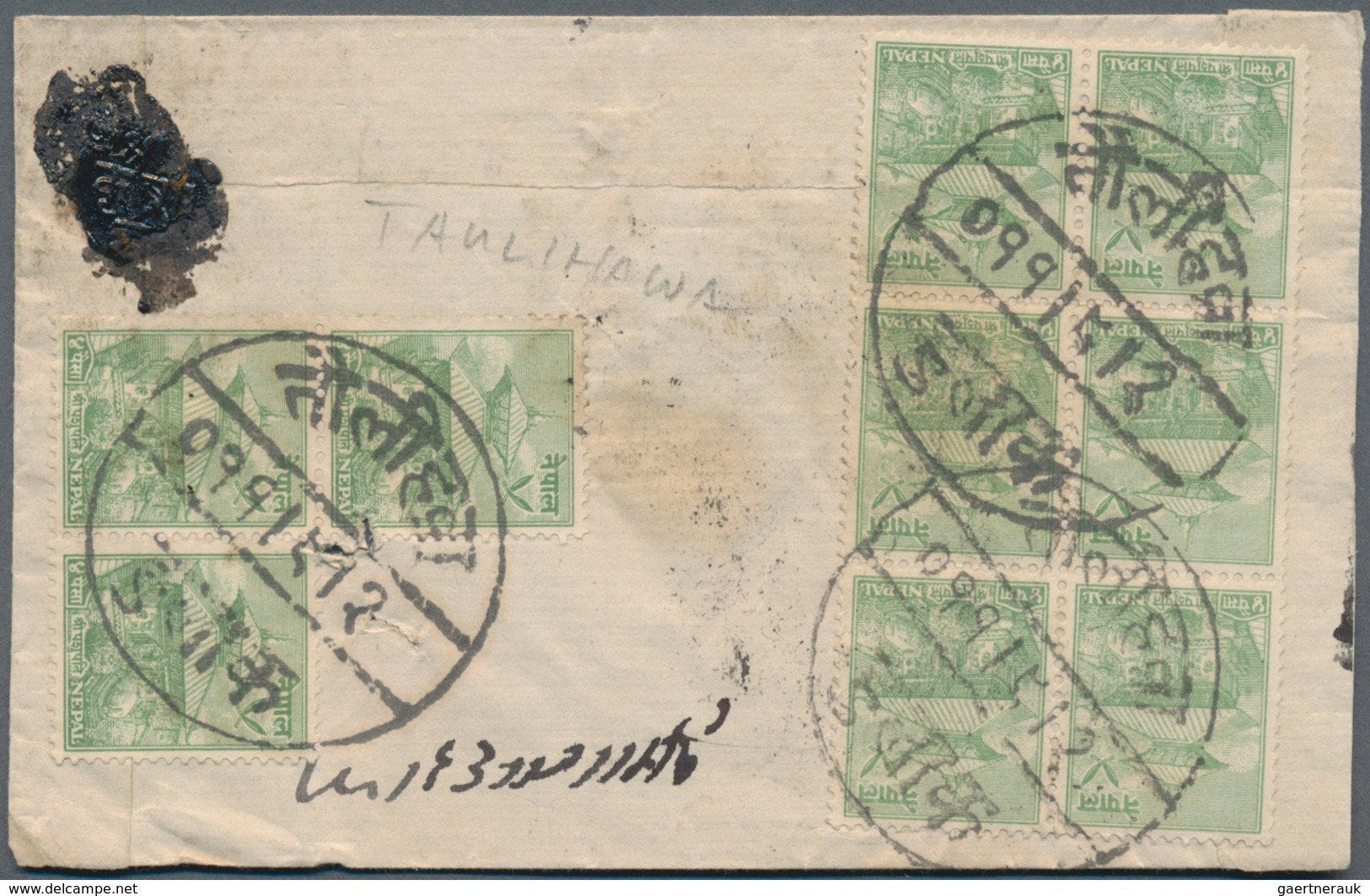 Nepal: 1903/80 (ca.), about 144 covers (inc. official franks)/stationery/fiscal documents/stampless,