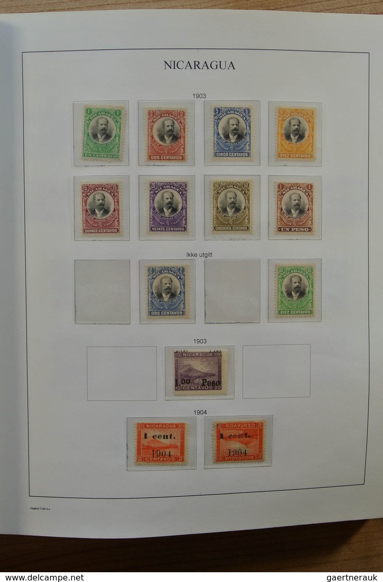 Neuseeland: 1862-1978. Nicely filled, MNH, mint hinged and used collection Nicaragua 1862-1978 on se