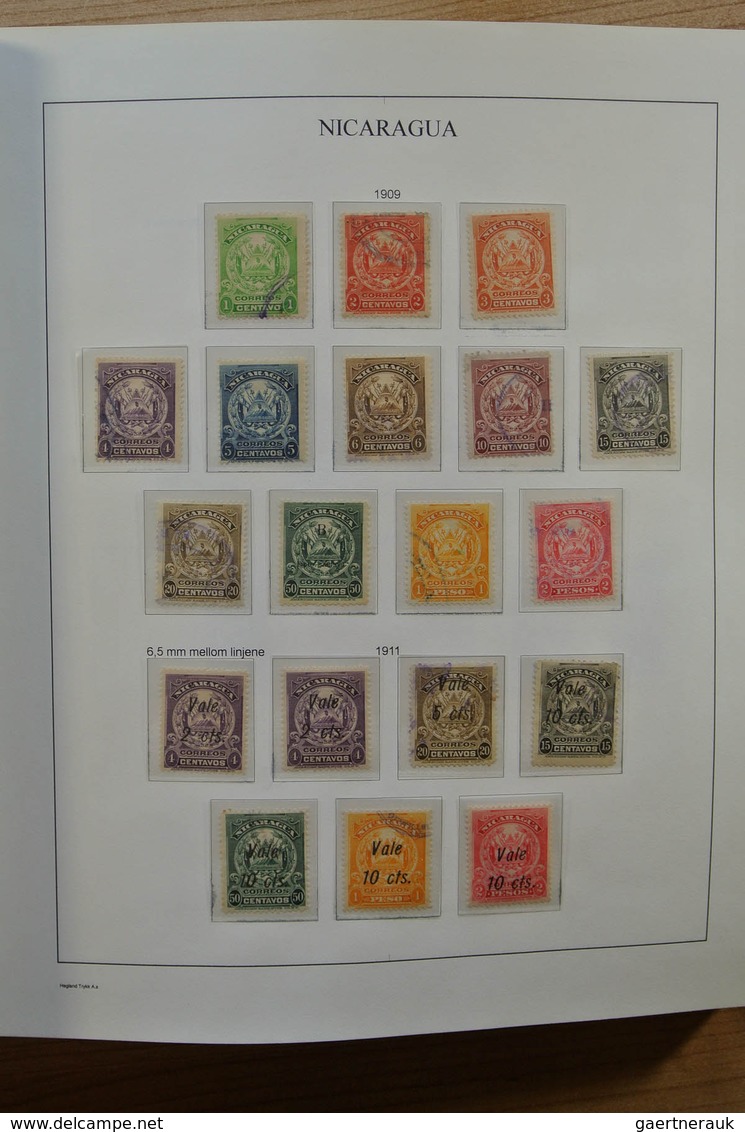 Neuseeland: 1862-1978. Nicely filled, MNH, mint hinged and used collection Nicaragua 1862-1978 on se