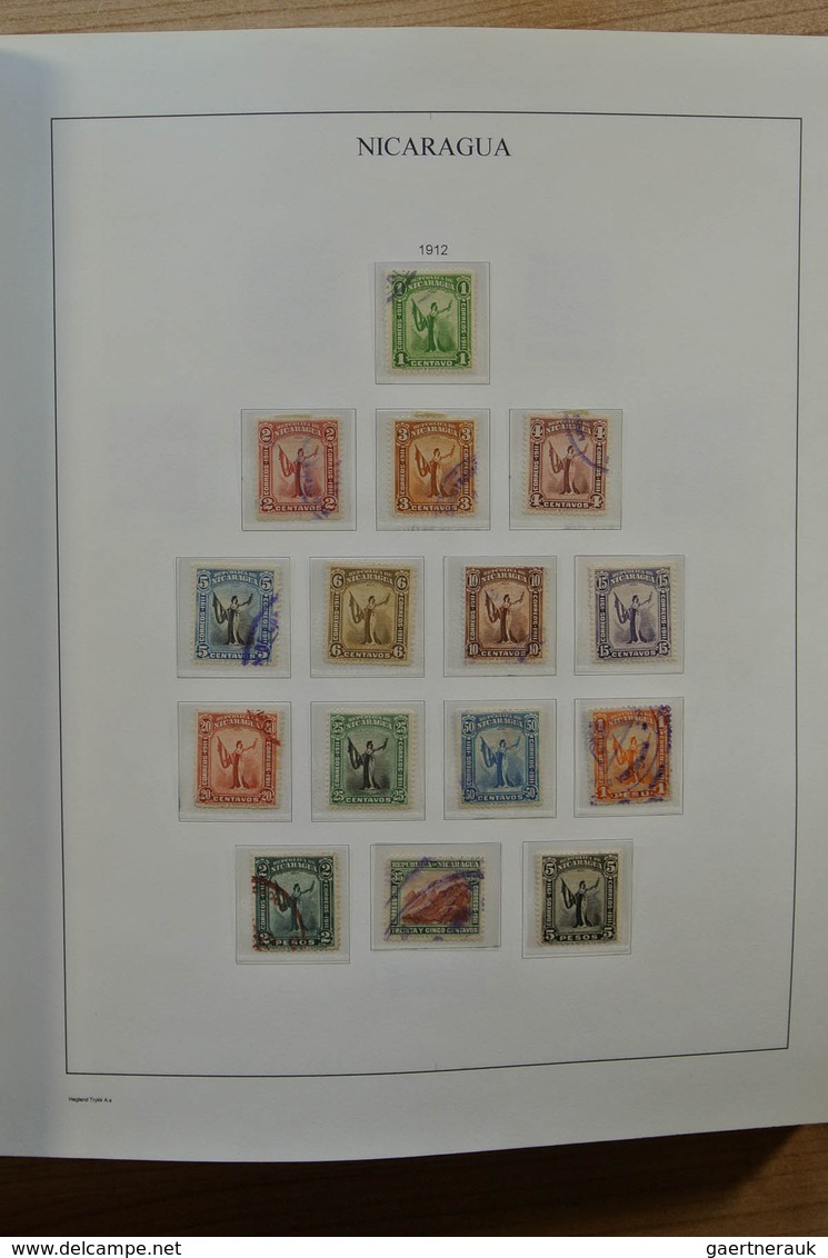 Neuseeland: 1862-1978. Nicely filled, MNH, mint hinged and used collection Nicaragua 1862-1978 on se